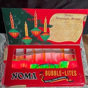Noma Bubble Lites Vintage Working Multi Color Christmas Nostalgia 7 Set Midwest